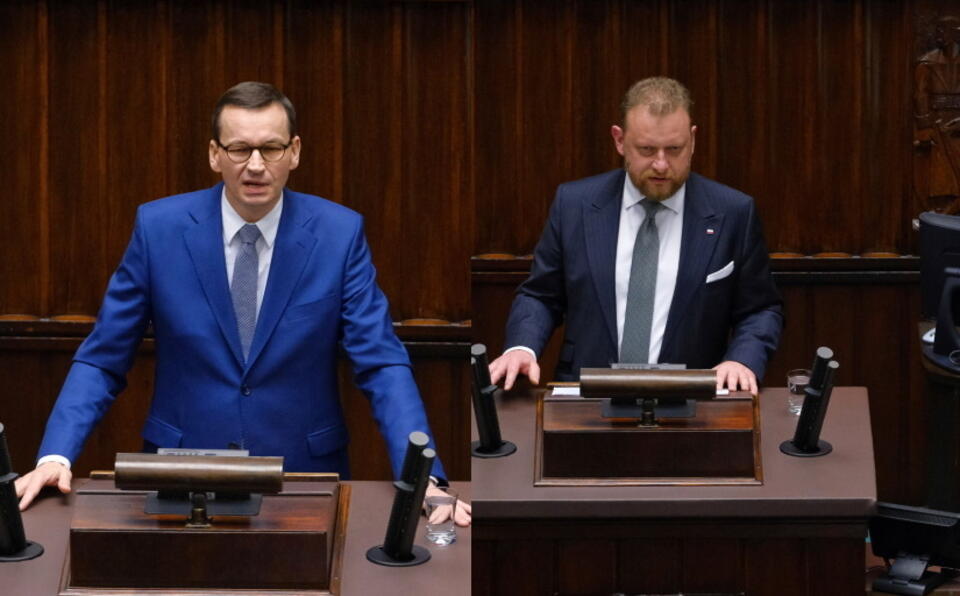 Premier oraz minister zdrowia / autor: PAP/Mateusz Marek