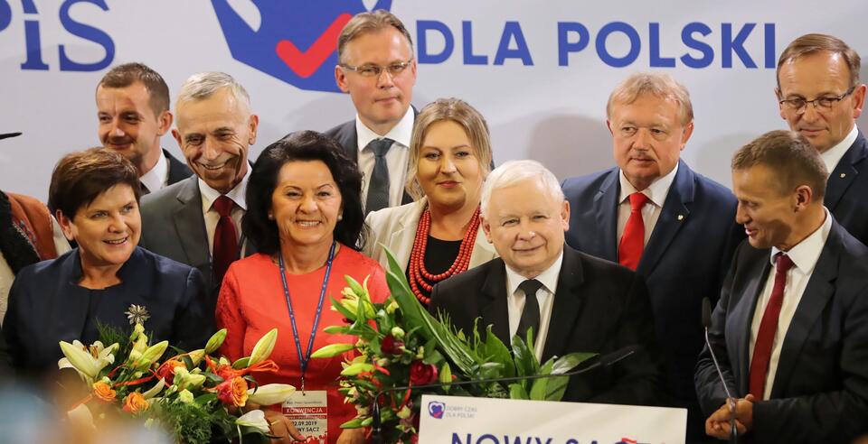 Jarosław Kaczyński during one of his campaigne rally  / autor: PAP/Grzegorz Mamot