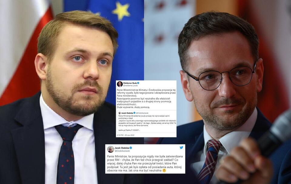 Jacek Ozdoba (SP) i Waldemar Buda (PiS) / autor: Facebook/Jacek Ozdoba; Twitter; 	PAP/Grzegorz Michałowski