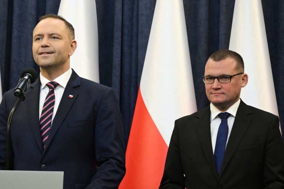 Prezydent Karol Nawrocki i Paweł Szefernaker / autor: PAP/Radek Pietruszka
