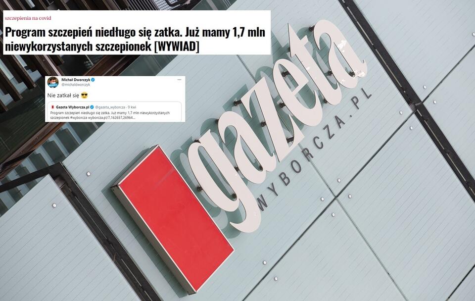autor: Fratria/wyborcza.pl (screenshot)/Twitter (screenshot)