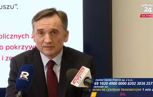 Zbigniew Ziobro podczas konferencji prasowej w Budapeszcie / autor: Telewizja wPolsce24