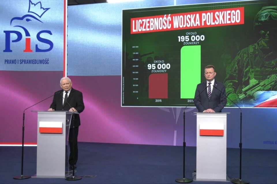 Jarosław Kaczyński i Mariusz Błaszczak / autor: X