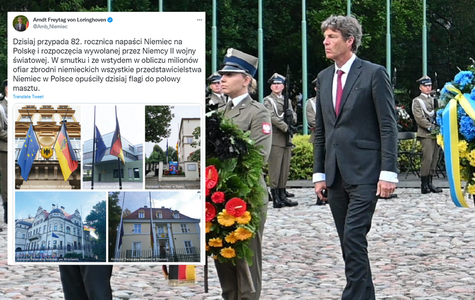 Ambasador Niemiec w Polsce Arndt Freytag von Loringhoven / autor: Ambasada Niemiec w Polsce/Twitter