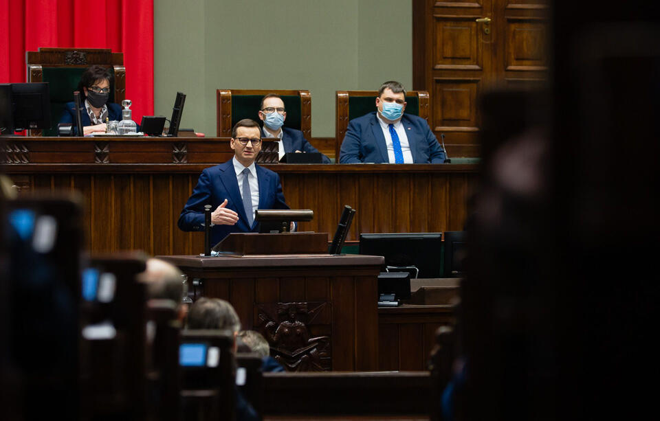 Premier Mateusz Morawiecki w Sejmie. / autor: Krystian Maj/KPRM