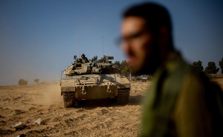 Wojska izraelskie w pobliżu Gazy / autor: PAP/EPA