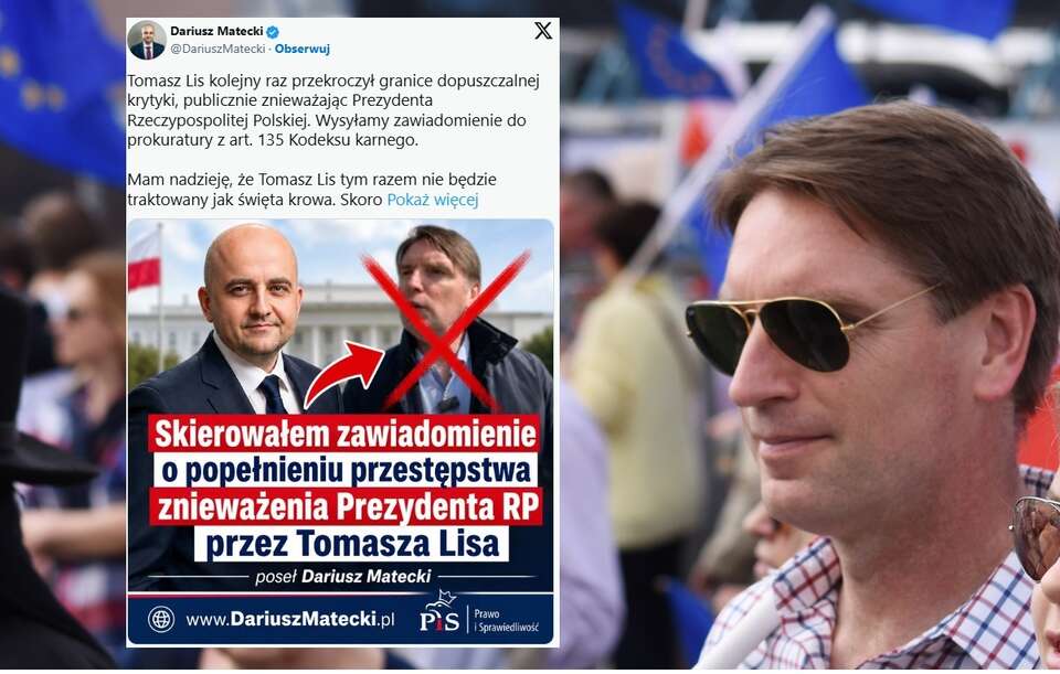 Matecki składa zawiadomienie na Lisa / autor: Fratria