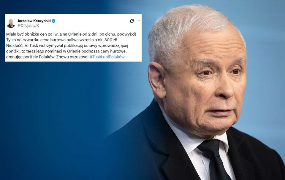 Prezes PiS zareagował na sprawę cen paliw / autor: Fratria