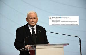 Przełożony po libacji alkoholowej miał zgwałcił policjantkę stażystkę. Prezes PiS: "Ze strony rządzących - zmowa milczenia". Na zdjęciu prezes PiS Jarosław Kaczyński oraz jego wpis z portalu X (screen) / autor: Fratria/X-Jarosław Kaczyński (screen)