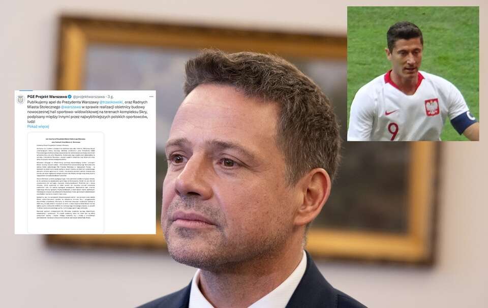 Rafał Trzaskowski/ Robert Lewandowski / autor: Fratria