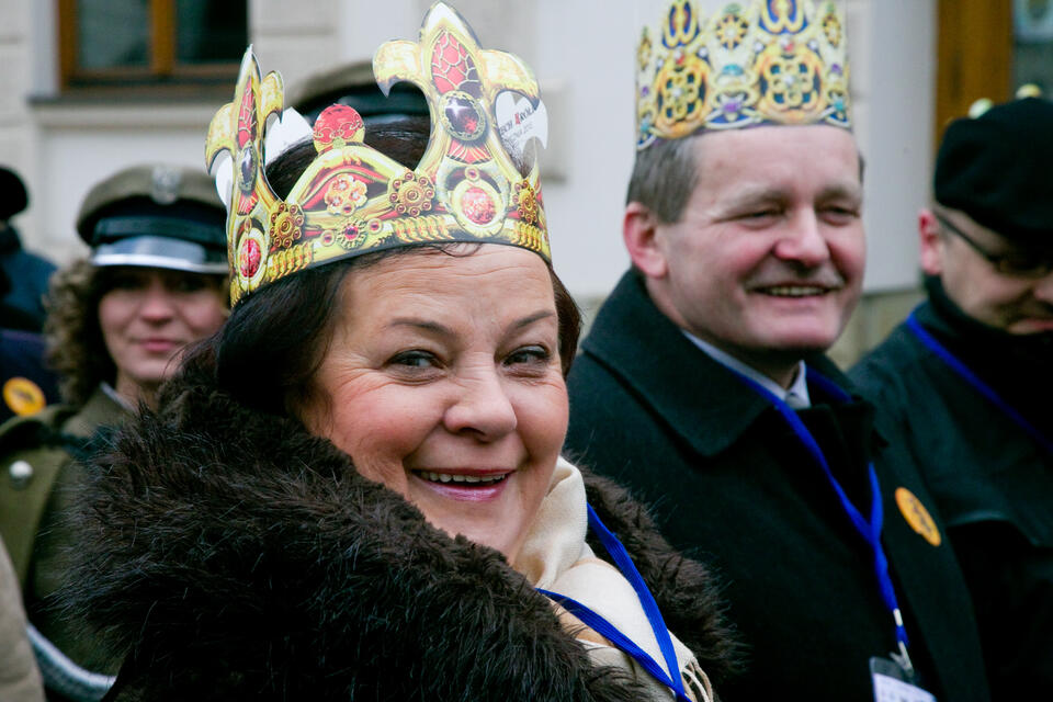Wicemarszałek Anna Kowalska podczas Orszaku Trzech Króli. Fot. Tadeusz Poźniak