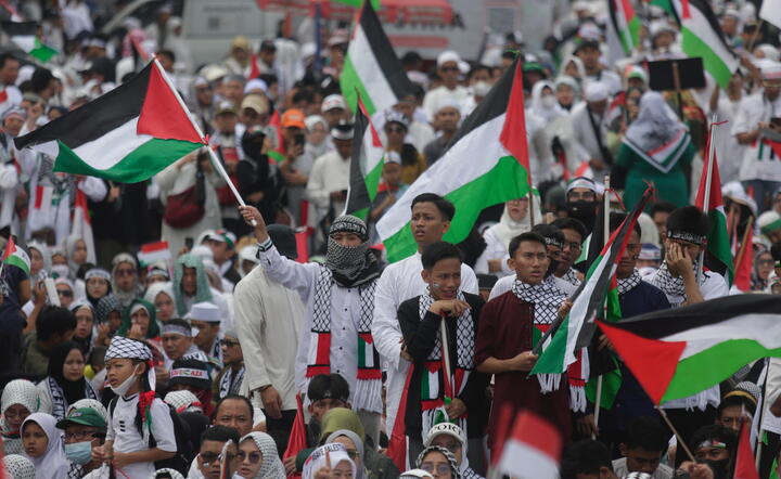 INDONESIA PROTEST ISRAEL GAZA CONFLICT / autor: PAP/EPA/ADI WEDA