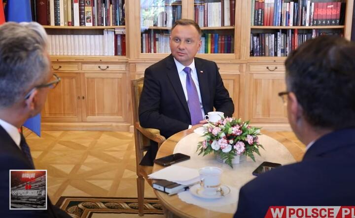 Fragment nagrania wywiadu z prezydentem Andrzejem Dudą dla 'Sieci' i telewizji internetowej wPolsce.pl / autor: Fratria/wPolsce.pl