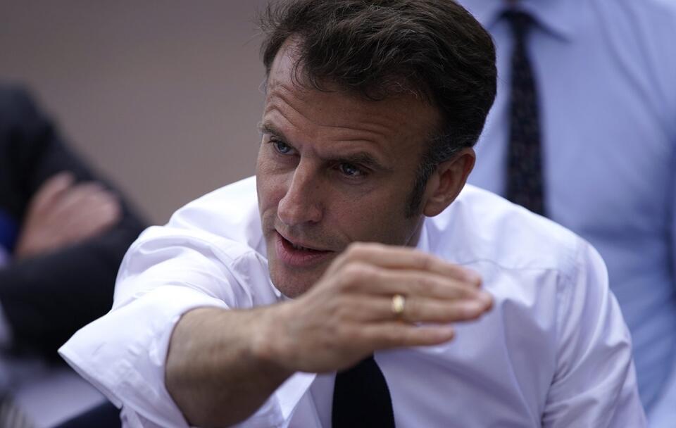 Emmanuel Macron / autor: PAP/EPA/Daniel Cole / POOL