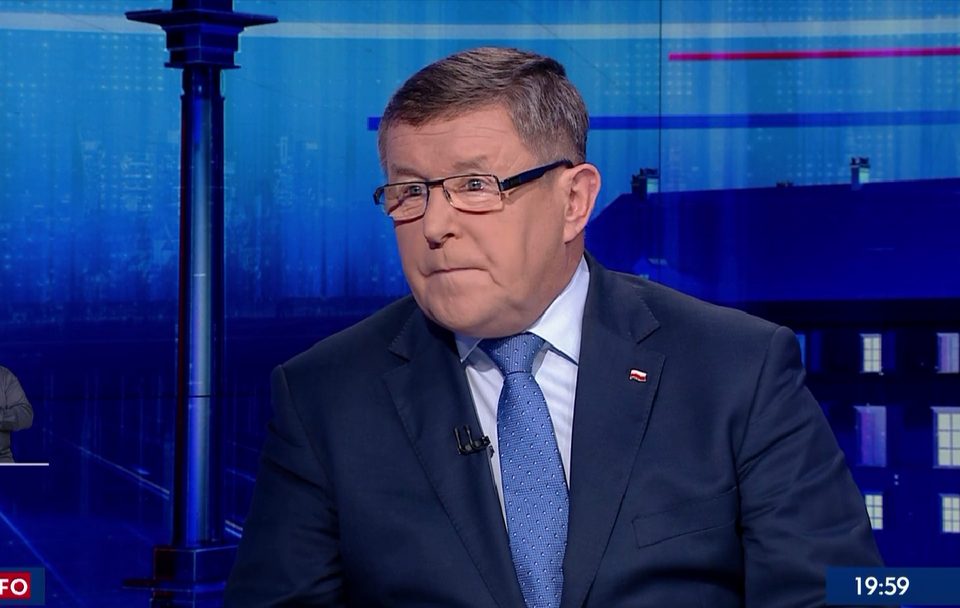 Europoseł PiS Zbigniew Kuźmiuk w programie Gość Wiadomości / autor: TVP Info