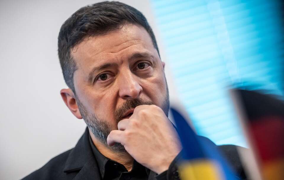 Zełenski po spotkaniu z Nawrockim / autor:  EPA/Michael Kappeler / POOL Dostawca: PAP/EPA.