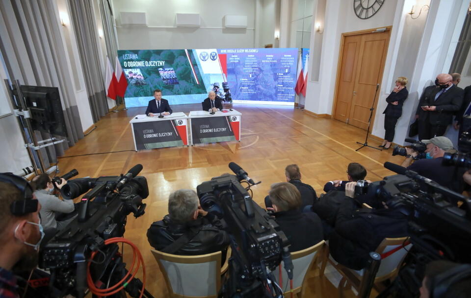 Konferencja / autor: PAP/Wojciech Olkuśnik