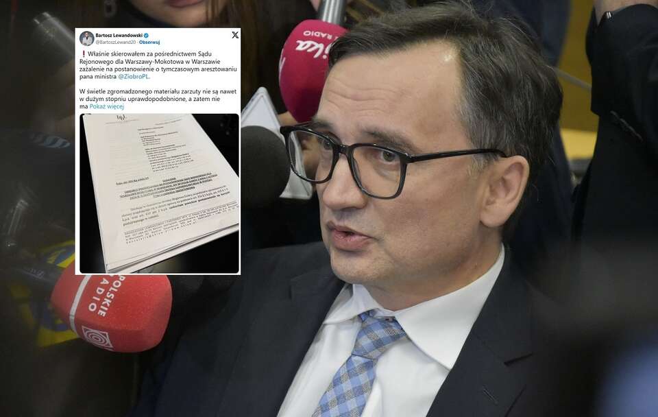 Jest zażalenie na areszt dla Ziobry! Lewandowski argumentuje
