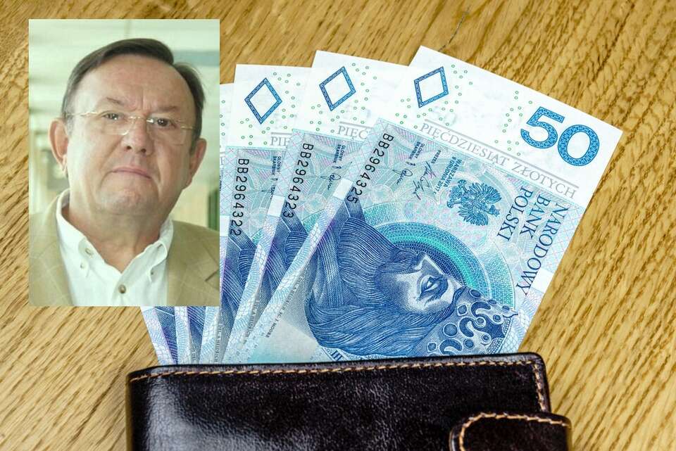 Aktor Zbigniew Buczkowski oraz portfel z polskimi pieniędzmi / autor: Fratria/Wikimedia Commons/ Damian T. Jankowski/ https://creativecommons.org/licenses/by-sa/2.0/deed.en