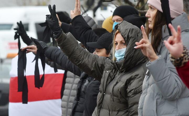 Protesty opozycyjne na Białorusi / autor: PAP/EPA/STR