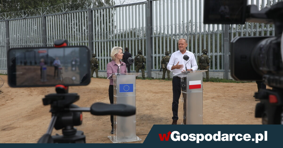 Tusk i von der Leyen bronią granicy