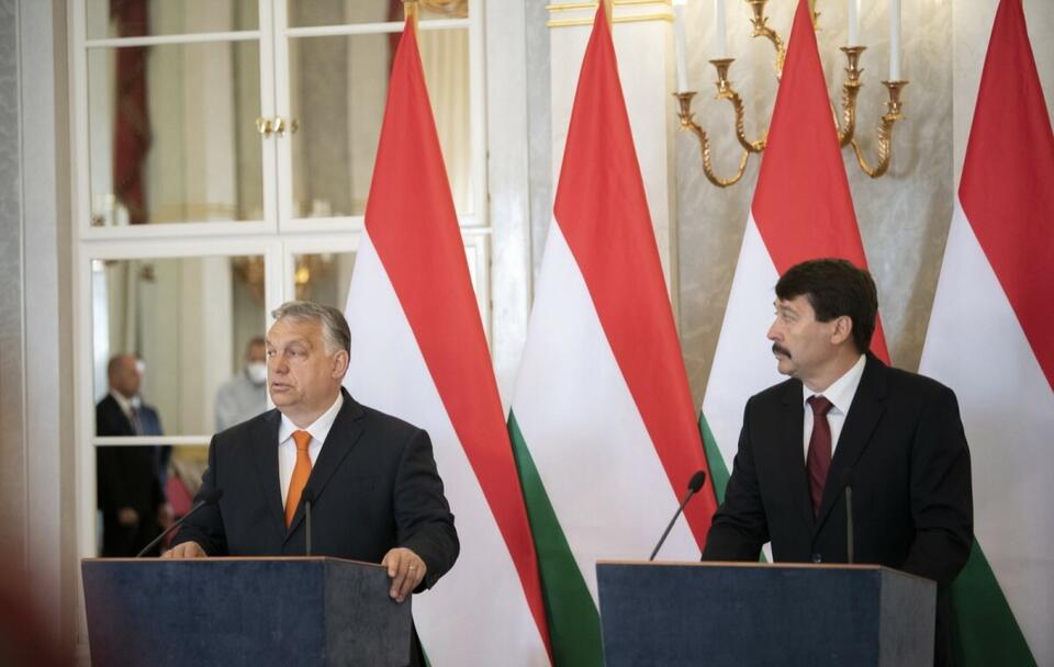 Premier Węgier Viktor Orban/ Prezydent Węgier Janos Ader / autor: PAP/EPA/Benko Vivien Cher HANDOUT
