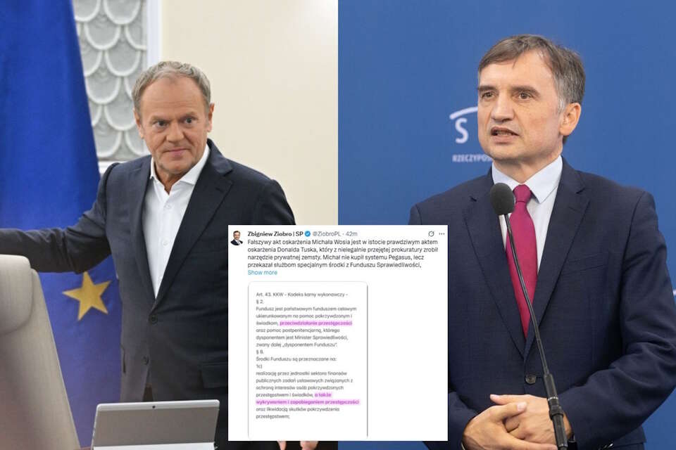 Zbigniew Ziobro i Donald Tusk / autor: Fratria/PAP-Radek Pietruszka