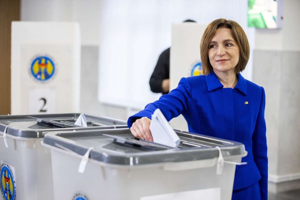 Prezydent Mołdawii Maia Sandu / autor: PAP/EPA