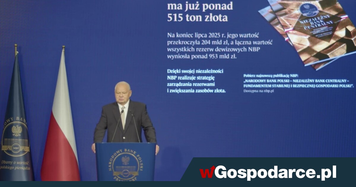 Złoto Glapińskiego. 515,3 tony i będzie dużo więcej!