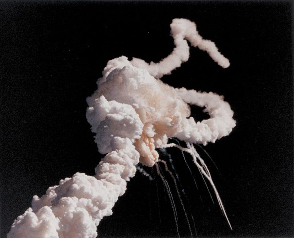 Moment eksplozji promu "Challenger", Fot. Wikipedia.org