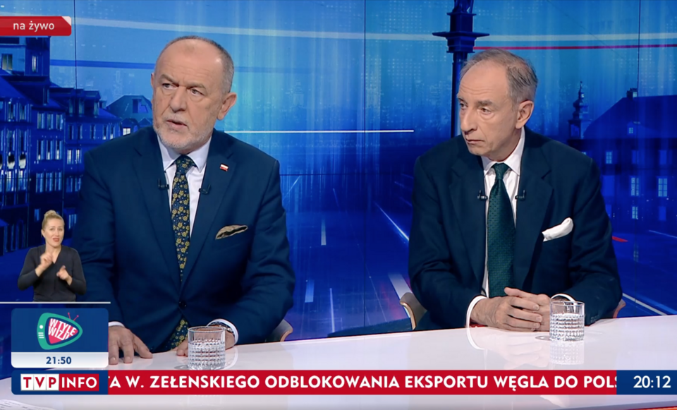 Jan Mosiński i Władysław Teofil Bartoszewski. / autor: TVP INFO
