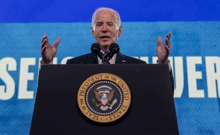 Prezydent USA Joe Biden / autor: KEN CEDENO/EPA/PAP