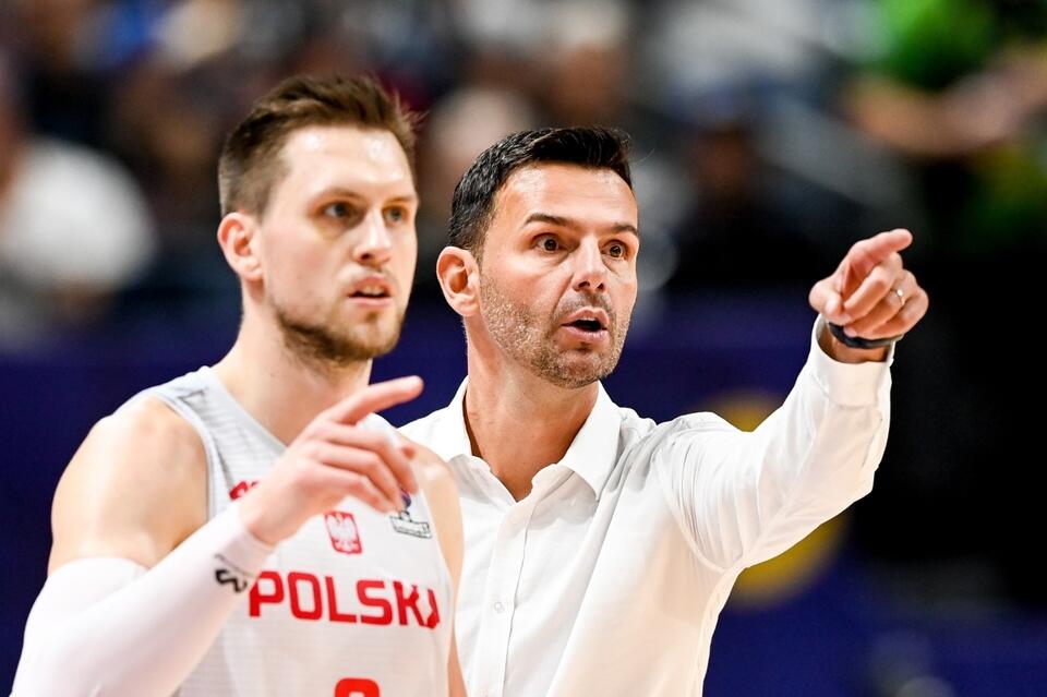 Trener Igor Milicic i kapitan reprezentacji Mateusz Ponitka. / autor: PAP/EPA