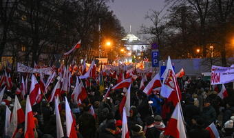 Protest Wolnych Polaków w centrum stolicy