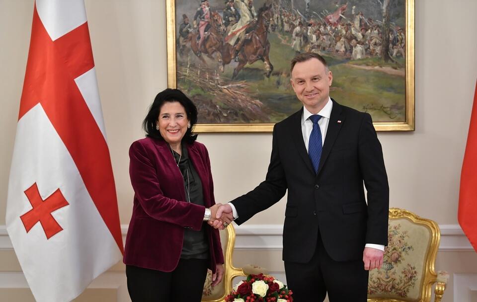 Prezydent Gruzji w Polsce / autor: PAP/Radek Pietruszka