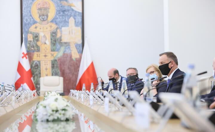 Prezydent Andrzej Duda podczas wizyty w Gruzji / autor: fotoserwis PAP