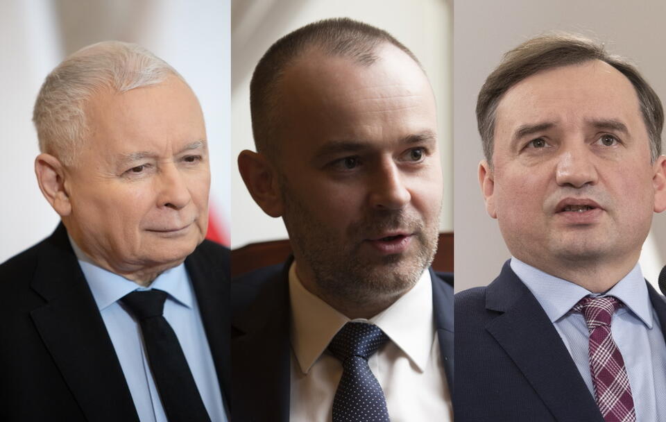 Jarosław Kaczyński, Paweł Mucha, Zbigniew Ziobro  / autor: Fratria 