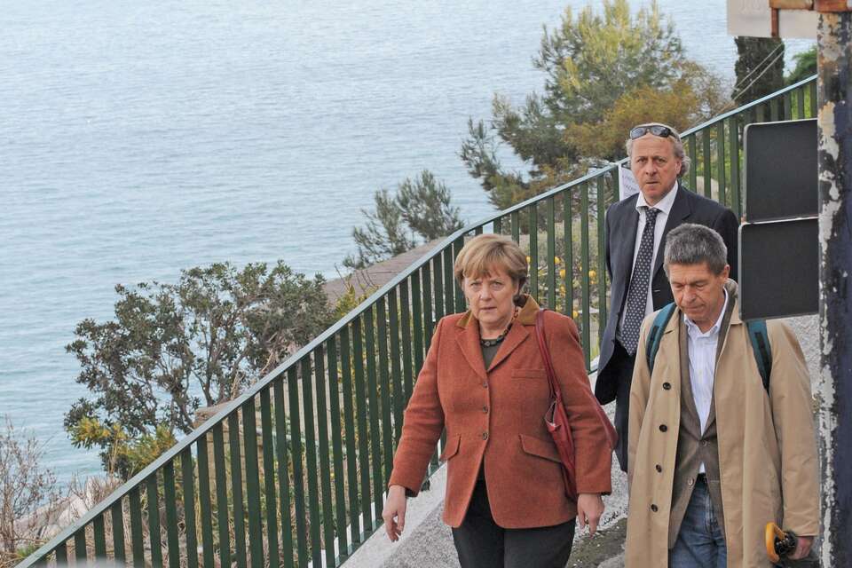 Kanclerz Merkel z mężem Joachimem Sauerem, PAP/EPA