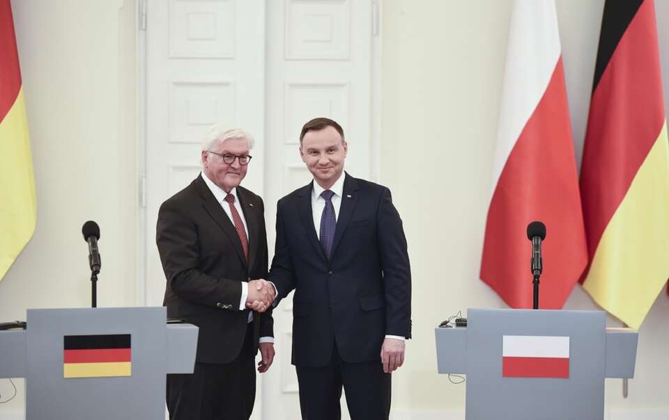 Frank Walter Steinmeier w Warszawie, maj 2017 / autor: Fratria