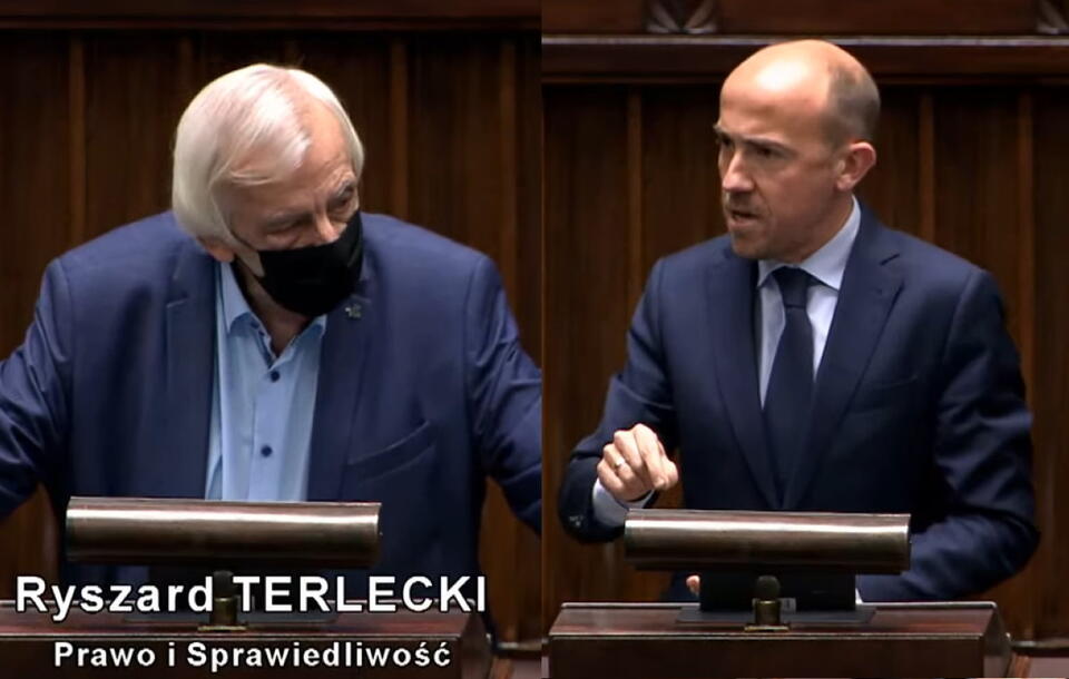 Ryszard Terlecki (PiS), Borys Budka (PO) / autor: screenshot/sejm.gov.pl