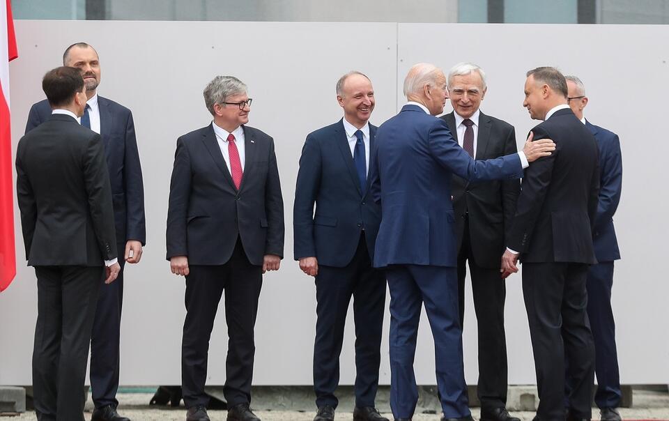 Prezydent Andrzej Duda podczas spotkania z prezydentem USA Joe Bidenem / autor: Marek Borawski/KPRP