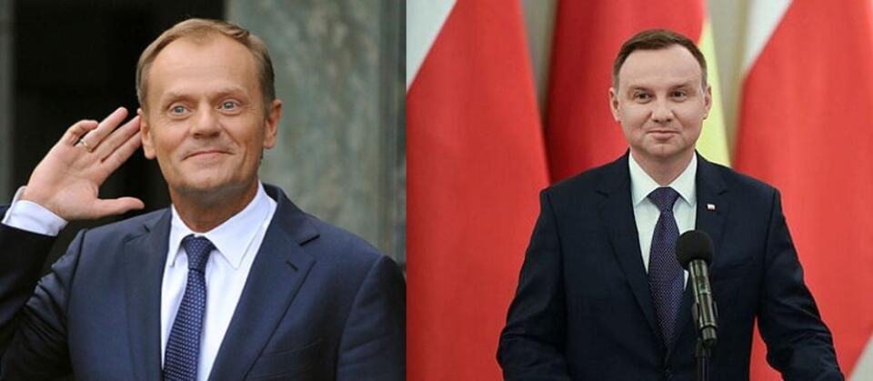 Donald Tusk/ Andrzej Duda / autor: fratria