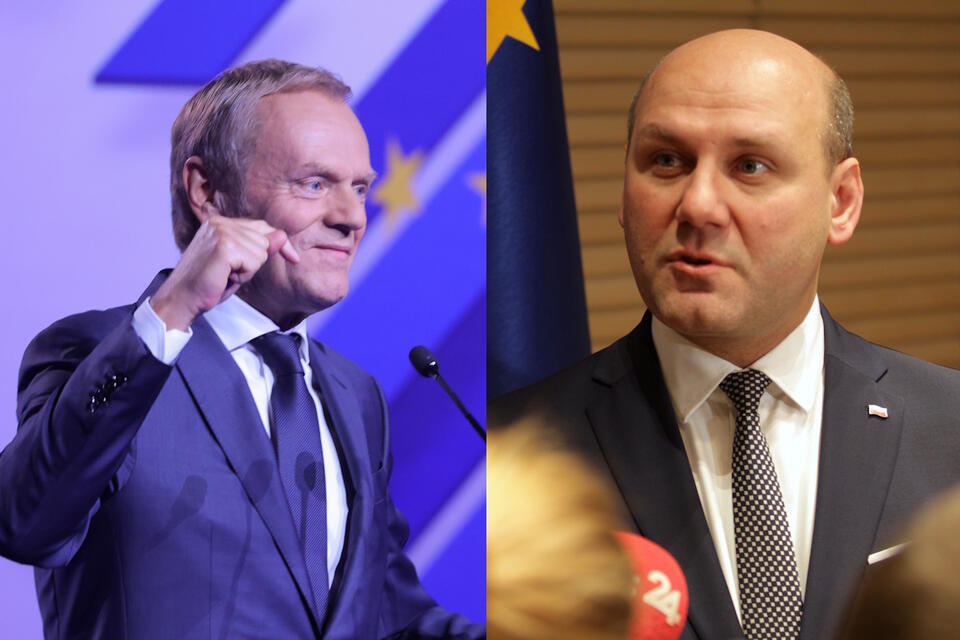 Donald Tusk, Szymon Szynkowski vel Sęk / autor: Fratria 