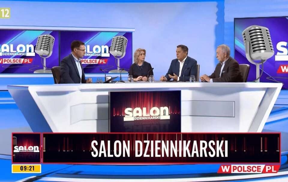 "Salon Dziennikarski" na antenie Telewizji wPolsce / autor: YT:Telewizja wPolsce