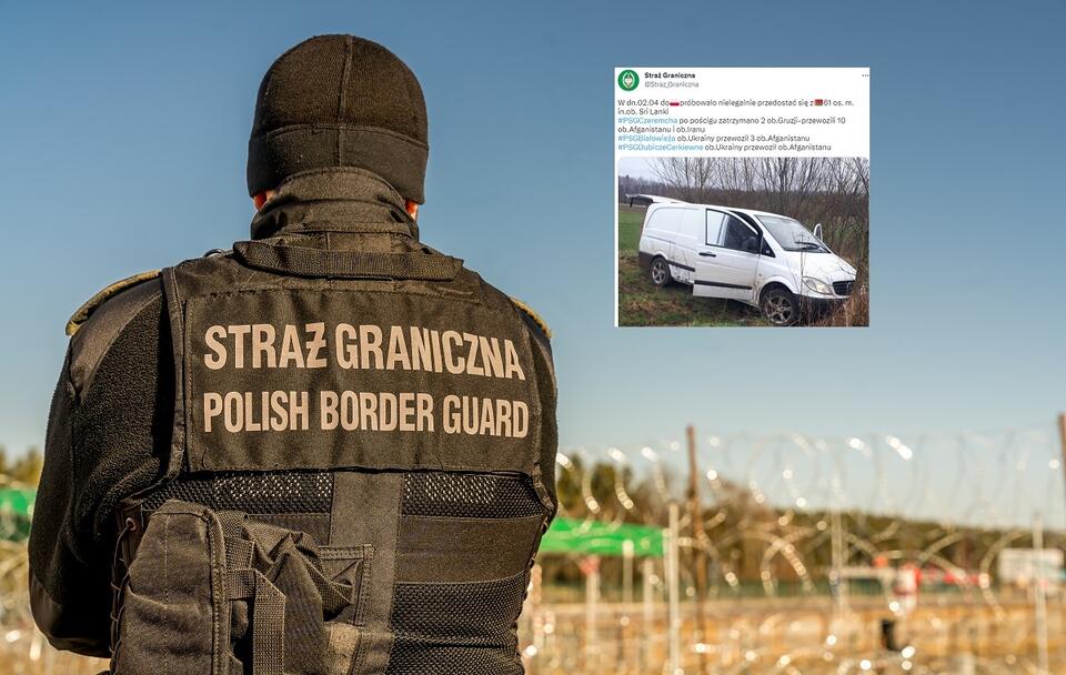 Kolejne próby nielegalnego przekroczenia granicy / autor: Fratria/Twitter/@Straz_Graniczna (screenshot)