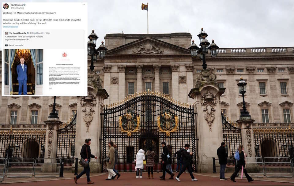 Pałac Buckingham / autor: PAP/EPA/ANDY RAIN / twitter.com/RishiSunak