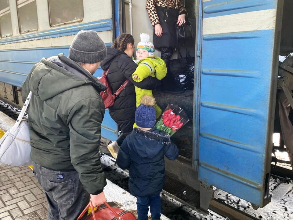 Uchodźcy wyjeżdżają z Kijowa / autor: Fot. Jakub Maciejewski 