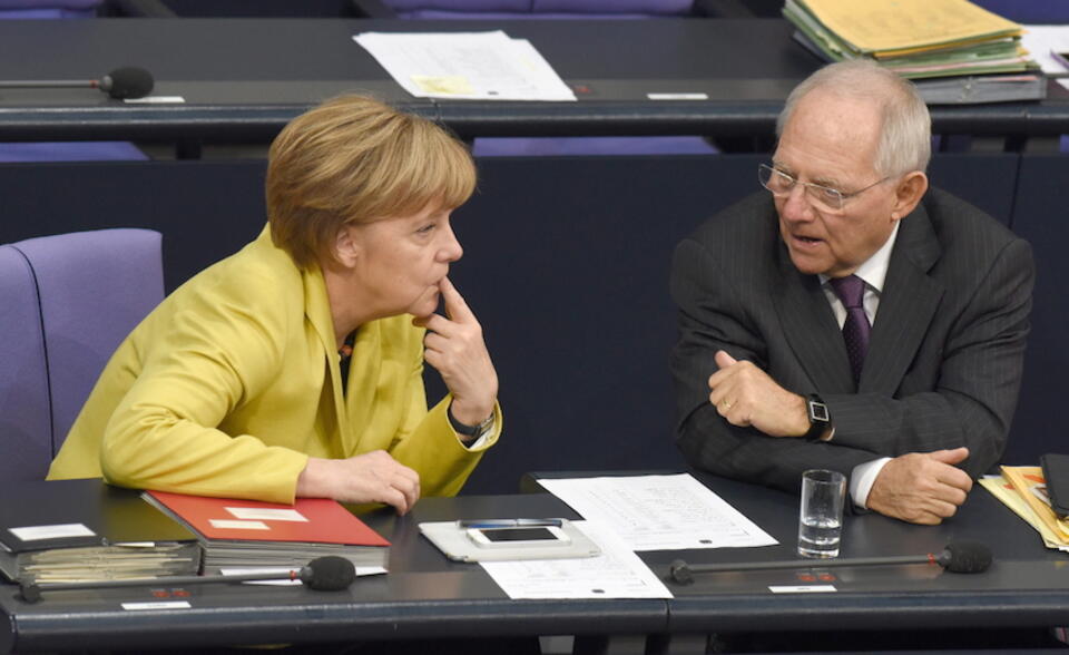 Angela Merkel i Wolfgang Schaeuble, fot. PAP/EPA