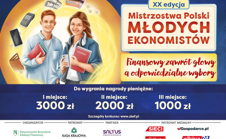 „Mistrzostwa Polski Młodych Ekonomistów” to ogólnopolski konkurs realizowany przez Stowarzyszenie Krzewienia Edukacji Finansowej / autor: materiały prasowe SKEF