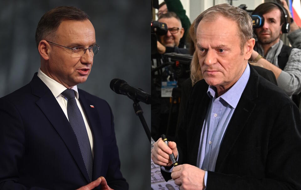 Andrzej Duda, Donald Tusk / autor: PAP/Łukasz Gągulski/PAP/Radek Pietruszka